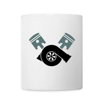 Motor Kolben Turbolader - Tasse - Weiß - Vorne