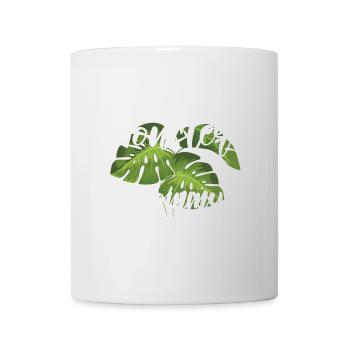Monstera Mommy Pflanzenmama Pflanzen Geschenk - Tasse - Weiß - Vorne