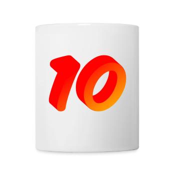 geburtstags shirts, 10 leuchtende farben - Tasse - Weiß - Vorne