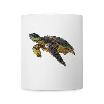 Realistic Green Sea Turtle - Mug - white - Front