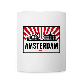 Amsterdam Skyline Néerlandais Design - Mug blanc - blanc - Devant