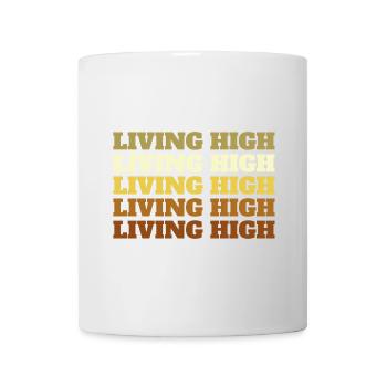 Vivre haut - Mug blanc - blanc - Devant