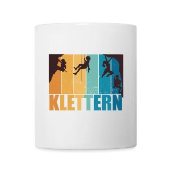 Klettern Bouldern Bergsteigen Berge Vintage - Tasse - Weiß - Vorne