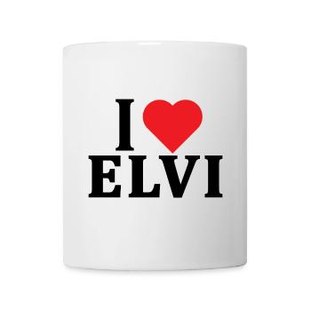 t-shirt J’aime Elvi idée cadeau t-shirt - Mug blanc - blanc - Devant