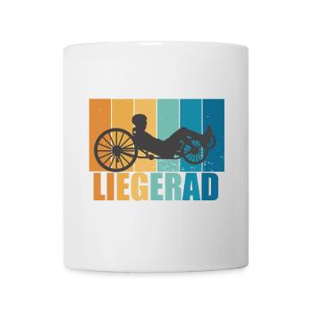 Liegerad Vintage Retro Radsport Bike Geschenk - Tasse - Weiß - Vorne