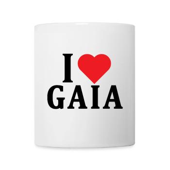 t-shirt J’aime Gaia idée cadeau t-shirt - Mug blanc - blanc - Devant
