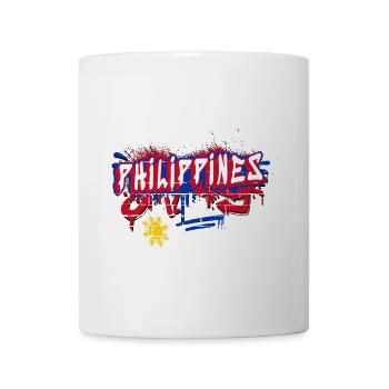 Philippinen Graffiti Flaggen Design - Tasse - Weiß - Vorne