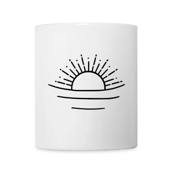 soleil détendu - Mug blanc - blanc - Devant
