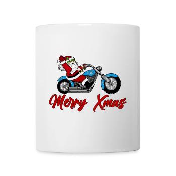 Santa Motorcycle – Xmas Ride - Mug - white - Front