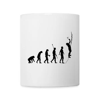 Évolution humaine, escalade sur glace, grimpeurs sur glace - Mug blanc - blanc - Devant