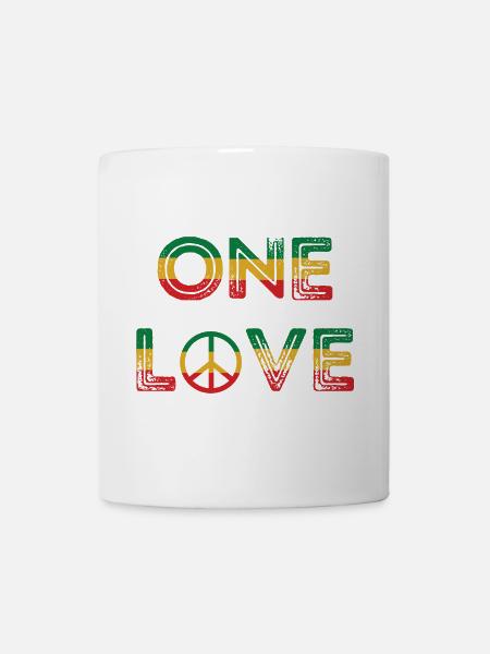 One Love Reggae Peace - Mug blanc - blanc