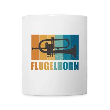 Flugelhorn Vintage Musiker Instrument Geschenk - Tasse - Weiß - Vorne