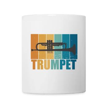 Trumpet Vintage Musician Instrument Gift - Mug - white - Front