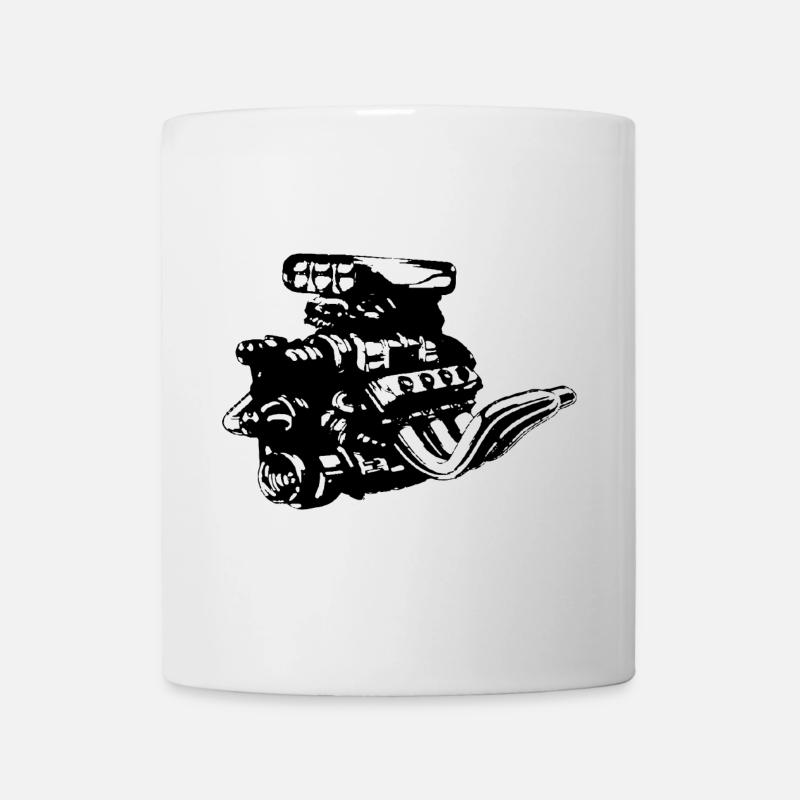 V8 Motor - Tasse - Weiß