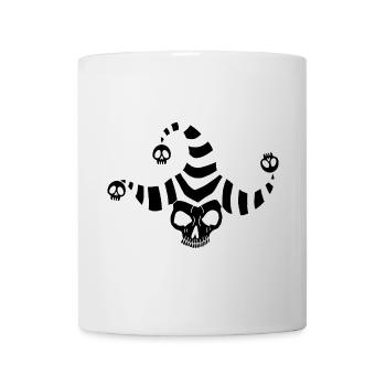 Crâne de bouffon noir - Mug blanc - blanc - Devant