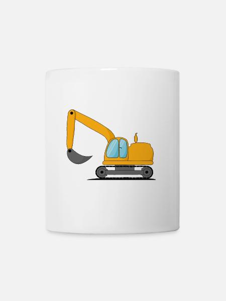 Bagger Kinder - Tasse - Weiß