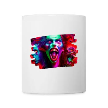 art kunst kreativ lustig horror monster techno - Tasse - Weiß - Vorne