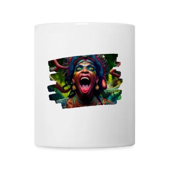 kunst kreativ lustig horror monster techno party - Tasse - Weiß - Vorne