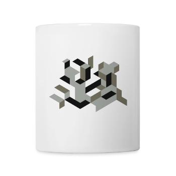 Perspective Construction Cube Dyeing Yourself Labyrinth 3D - Mug - white - Front