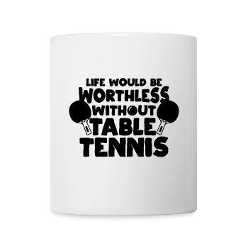 Tischtennis Leidenschaft - Tasse - Weiß - Vorne