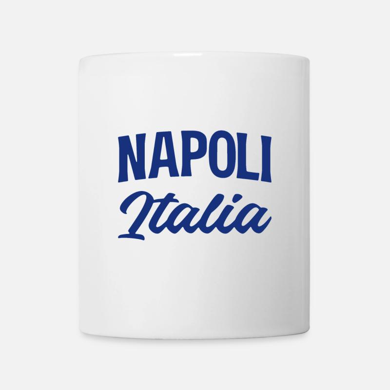 Napoli Italia Script in Blau - Tasse - Weiß