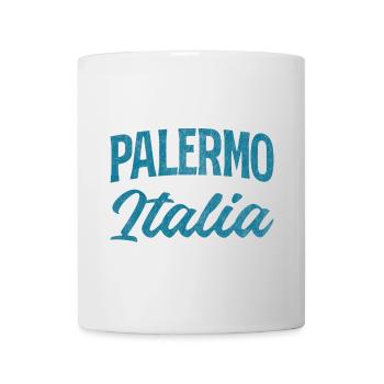 Palermo Italia Script Logo - Tasse - Weiß - Vorne