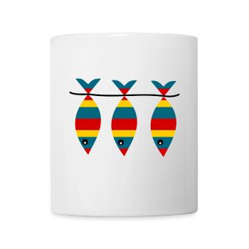 SARDINE. FISCH. APRILSCHERZ. OSTERN. OZEAN - Tasse - Weiß - Vorne