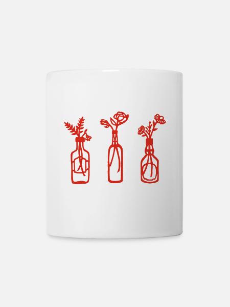 La nature en bouteille (rouge) - Mug blanc - blanc