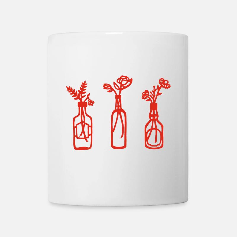La nature en bouteille (rouge) - Mug blanc - blanc