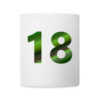 für frau, 18 Grüntöne - Tasse - Weiß - Vorne