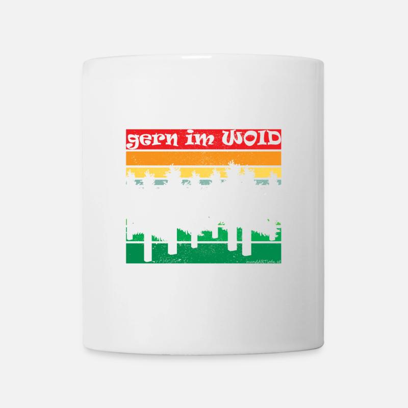 gern im Woid - gerne im Wald, Natur, Dialekt - Tasse - Weiß