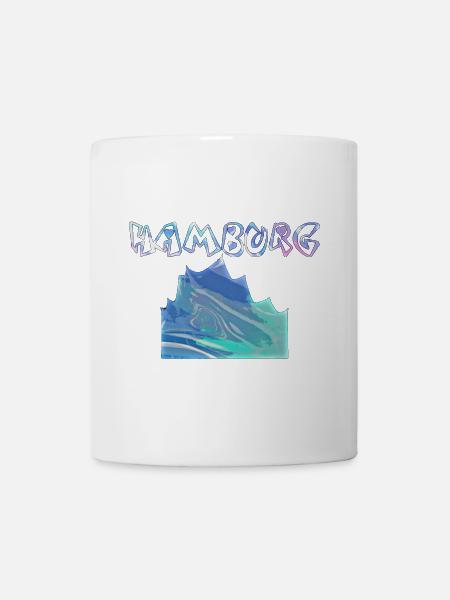 Hamburg Graffiti Blatt-Marmor - Tasse - Weiß