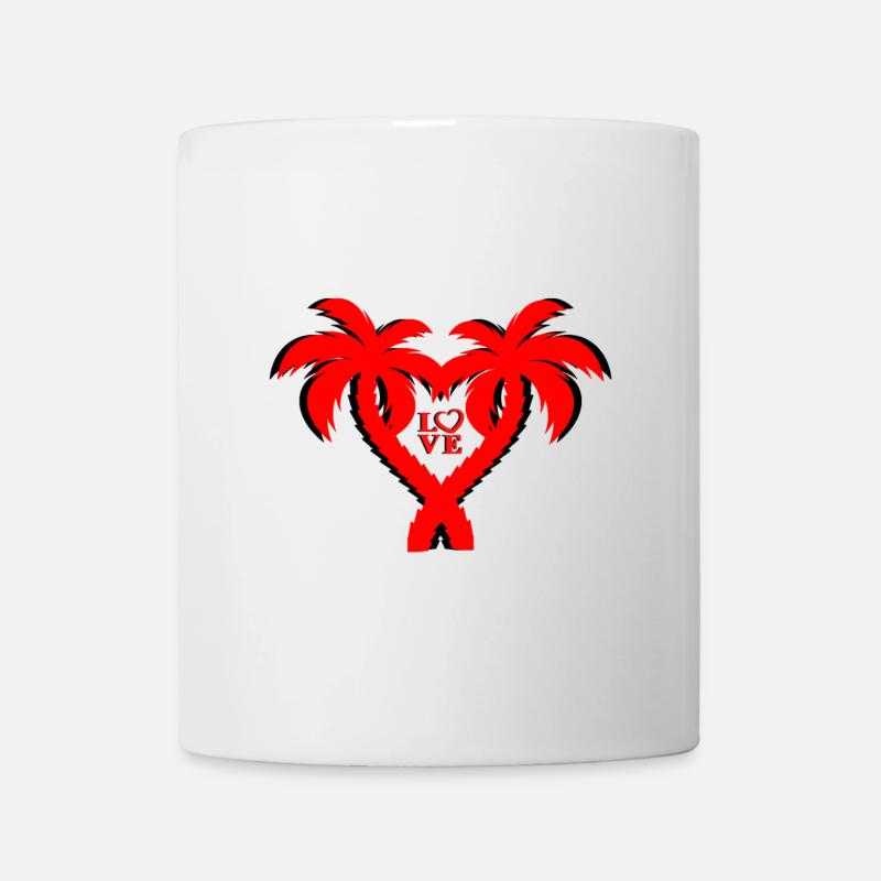 Heart Palm Love Motif - Mug - white