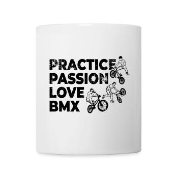 Pratiquer Passion Amour BMX - Mug blanc - blanc - Devant