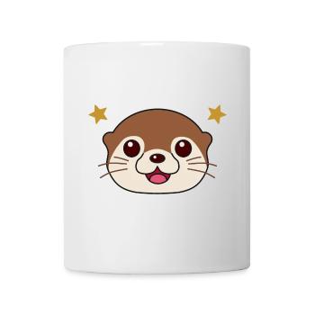Loutre Mignonne Souriante - Mug blanc - blanc - Devant