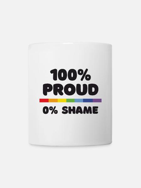 Pride Month - 100% Proud. 0% Shame - Mug - white