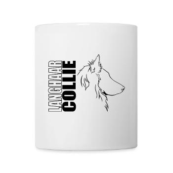 Langhaar Collie Profil Hunde Hund Wilsigns - Tasse - Weiß - Vorne