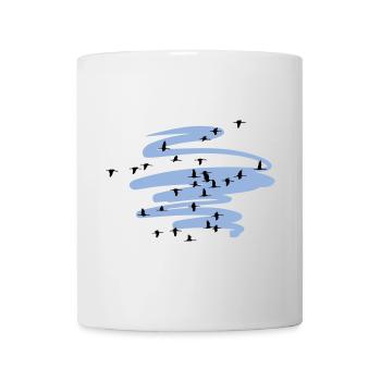 Grues d’oies sauvages Printemps - Mug blanc - blanc - Devant