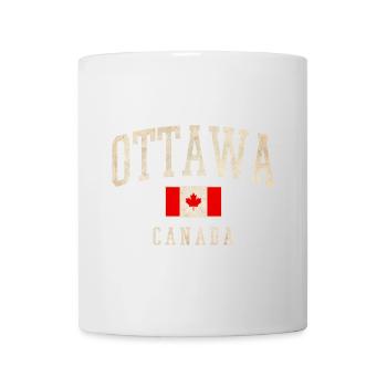 Conception du drapeau d’Ottawa Canada - Mug blanc - blanc - Devant