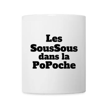 argent, argent de poche, pourboire - Mug blanc - blanc - Devant