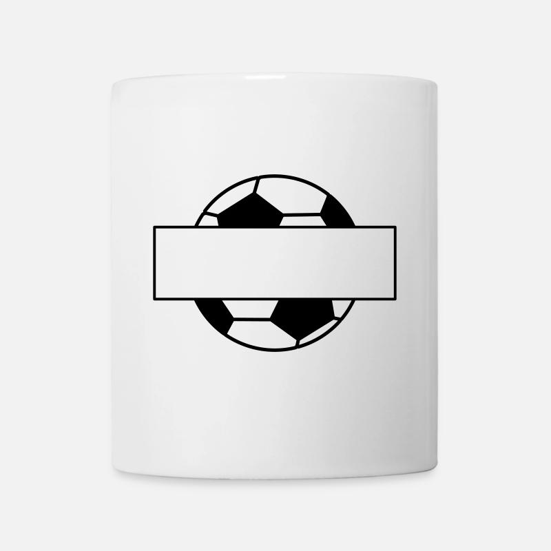 Fußball Namensschild - Tasse - Weiß