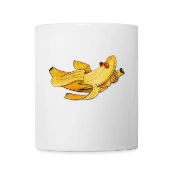 Let’s go Bananas Aquarell lustiges Zitat - Tasse - Weiß - Vorne