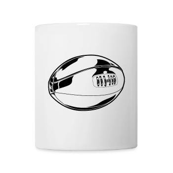 Croquis de ballon de rugby - Mug blanc - blanc - Devant