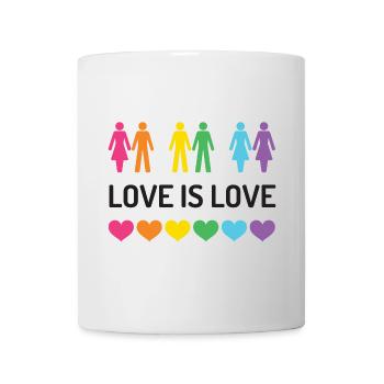 Mois de la fierté LGBT - Love is Love - Mug blanc - blanc - Devant