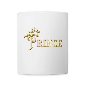 PRINCE SHRIFTZUG WEISS GOLD MIT KRONE - Tasse - Weiß - Vorne