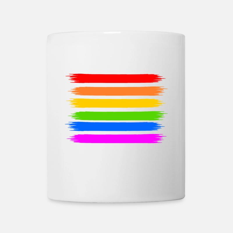 Regenbogen Regenbogenfahne - Tasse - Weiß