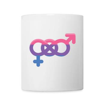 Mois de la fierté LGBTQ - Signe bisexuel - Mug blanc - blanc - Devant