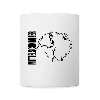 Mittelschnauzer Profil Hunde Hund Wilsigns - Tasse - Weiß - Vorne