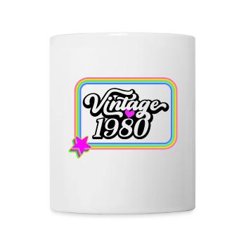Vintage 1980 - Retro T-Shirt - Tasse - Weiß - Vorne