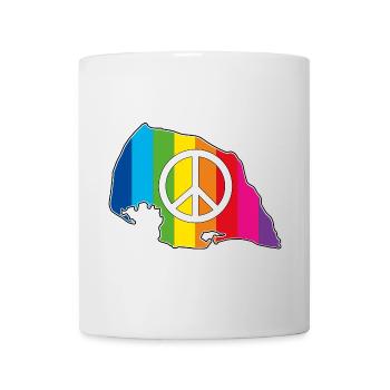 Insel Fehmarn Love Peace Rainbow - Tasse - Weiß - Vorne